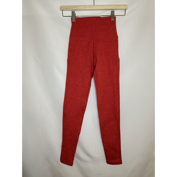 OFFLINE BY AERIE Hugger Hi-Rise Pocket Red Space Dye Leggings SIZE XS NWT - Picture 1 of 10